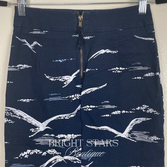 Rare Bird Pattern Pencil Skirt ASO Lorelai Gilmore Year In The Life Knee Length - Picture 7 of 8